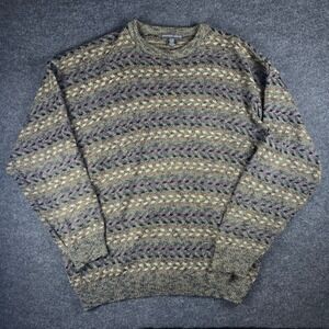 Geoffrey Beene Men's Knit Crewneck Grandpa Sweater Cotton Blend Cozy Size XL
